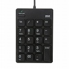 【サンワサプライ】USB2.0ハブ付テンキー（ブラック）