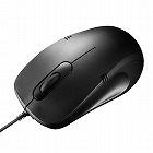 【サンワサプライ】有線マウス　ブルーLED　3ボタン　ブラック