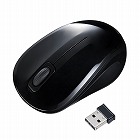 【サンワサプライ】ワイヤレスマウス　無線　2.4GHz　ブルーLED　静音　抗菌　3ボタン