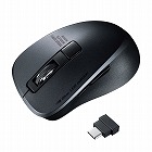 【サンワサプライ】ワイヤレスマウス　無線　2.4GHz　ブルーLED　静音　小型　5ボタン