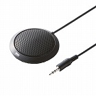 【サンワサプライ】フラット型PCマイク　3.5mmプラグ接続　無指向性　全指向性　web会議