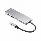 【サンワサプライ】USB　TypeC　4ポートハブ　A×2　C×2　ケーブル一体型