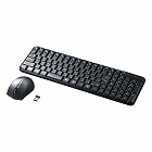 【サンワサプライ】2.4GHz　ワイヤレスキーボード　テンキーあり　メンブレン　マウスセット