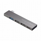【サンワサプライ】USB　Type-C　コンボ　スリムハブ