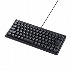 【サンワサプライ】有線キーボード(USB　A)　USBハブ付き　テンキーなし　メンブレン