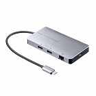 【サンワサプライ】ドッキングステーション　USB-C　HDMI　4K　L型アダプタ　USB