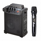 【サンワサプライ】拡声器　マイク　1本　ワイヤレス　スピーカー　36W出力　アンプ　バッテリー