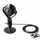 【サンワサプライ】スピーカー内蔵360度Webカメラ　USB接続　マイク内蔵　パノラマ撮影