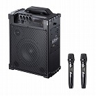 【サンワサプライ】拡声器　マイク　2本　ワイヤレス　スピーカー　60W出力　ワイヤレスアンプ