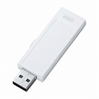 【サンワサプライ】USBメモリ　4GB　USB2.0　スライド式　メモ　書き込み用シール