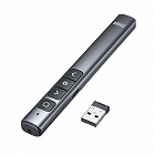 【サンワサプライ】レーザーポインター　緑　USB充電式　パワーポイント操作　ページ送り