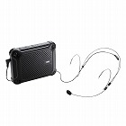 【サンワサプライ】拡声器　ハンズフリー　小型　16W出力　マイク　有線　ポータブル　電池駆動　防水