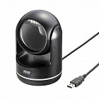 【サンワサプライ】バーコードリーダー　バーコードスキャナ　QRコード　JANコード　定置式　有線