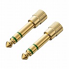 【サンワサプライ】3.5mmステレオミニプラグ-6.3mmステレオ標準プラグ　変換アダプタ　金メッキ