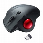 【サンワサプライ】ワイヤレスマウス　無線　2.4GHz　トラックボール　エルゴノミクス　静音