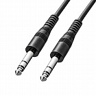 【サンワサプライ】6.3mmステレオ標準プラグ　オスーオス　オーディオケーブル　長10m　拡声器