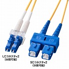 【サンワサプライ】メガネ型　光ファイバケーブル　シングルモード　8.6μm　LC×2-SC×2
