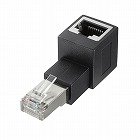 【サンワサプライ】RJ-45L型変換アダプタ　上出し　カテゴリ6A　STP　UTP　角度変換