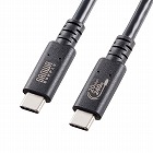 【サンワサプライ】USB4　ケーブル　240W対応　2m　Type　C　20Gbps
