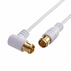 【サンワサプライ】アンテナケーブル　極細　4K対応　8K対応　S2.5C-FB　片側L字