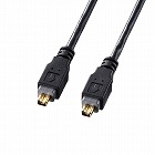 【サンワサプライ】IEEE1394ケーブル（4pin-4pin・2m・ブラック）