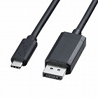 【サンワサプライ】TypeC-DisplayPort変換ケーブル　4K/60Hz　ブラック　1m
