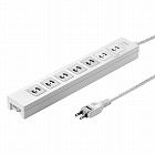 【サンワサプライ】電源タップ（2P・7個口・5m・5個口連動集中スイッチ付・簡易袋パッケージ）