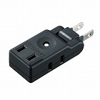 【サンワサプライ】スイングミニタップ（2P・3個口・ブラック）