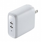 【サンワサプライ】USB　PD対応AC充電器　PD20W　2ポート　iphone　iPad