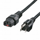 【サンワサプライ】抜け防止ロック付き電源コード（3P・3m・ブラック）