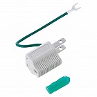 【サンワサプライ】3P→2P変換アダプタ（グレー）