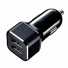 【サンワサプライ】USBカーチャージャー　USB　A×2　合計4.8A出力　12V/24V車対応