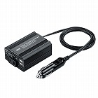 【サンワサプライ】カーインバーター　120W出力　スマホ充電用USBポート付き