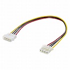 【サンワサプライ】電源ケーブル（0.3m・4pin電源オスー4pin電源メス）