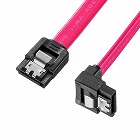 【サンワサプライ】下L型シリアルATA3ケーブル（両ラッチ付き・0.7m）