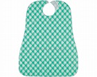 ブルー防水食事用エプロン　ギンガムブルー
