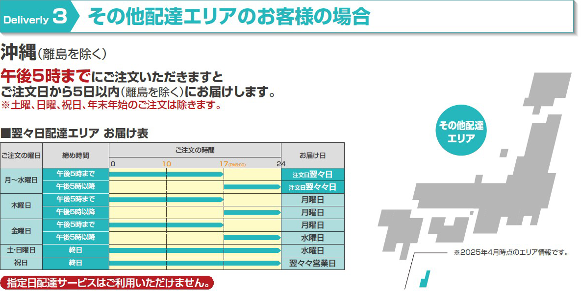 その他配達エリアのお客様の場合