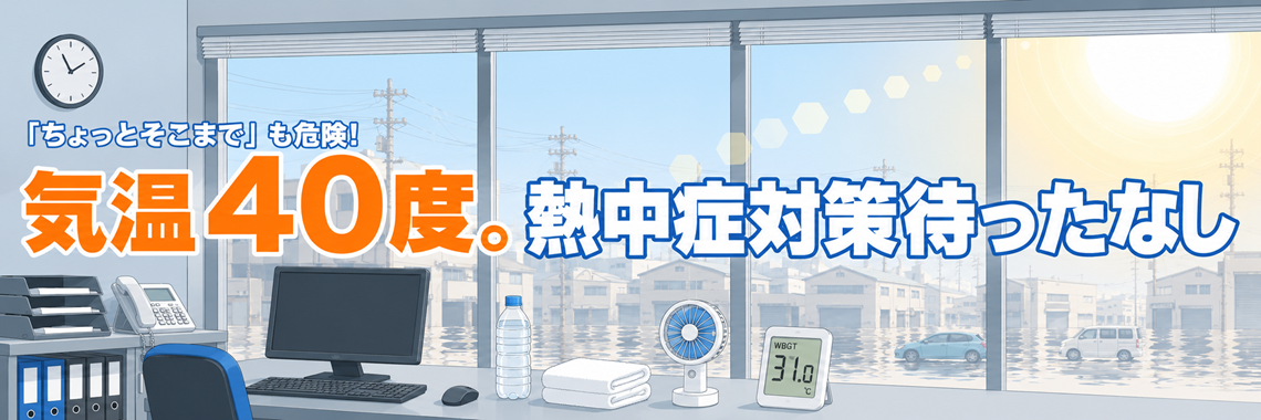 気温40度。熱中症対策待ったなし