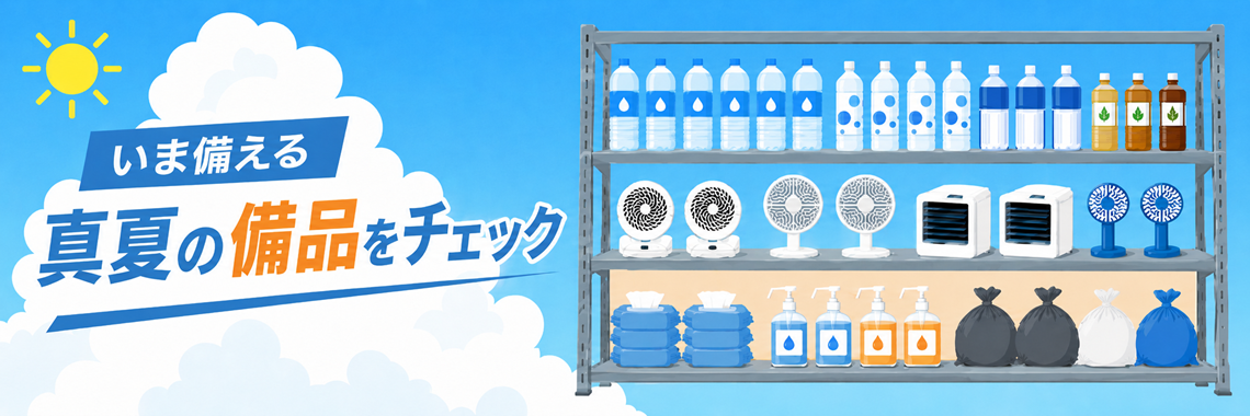 いま備える。真夏の備品をチェック