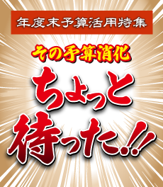 年度末予算活用特集